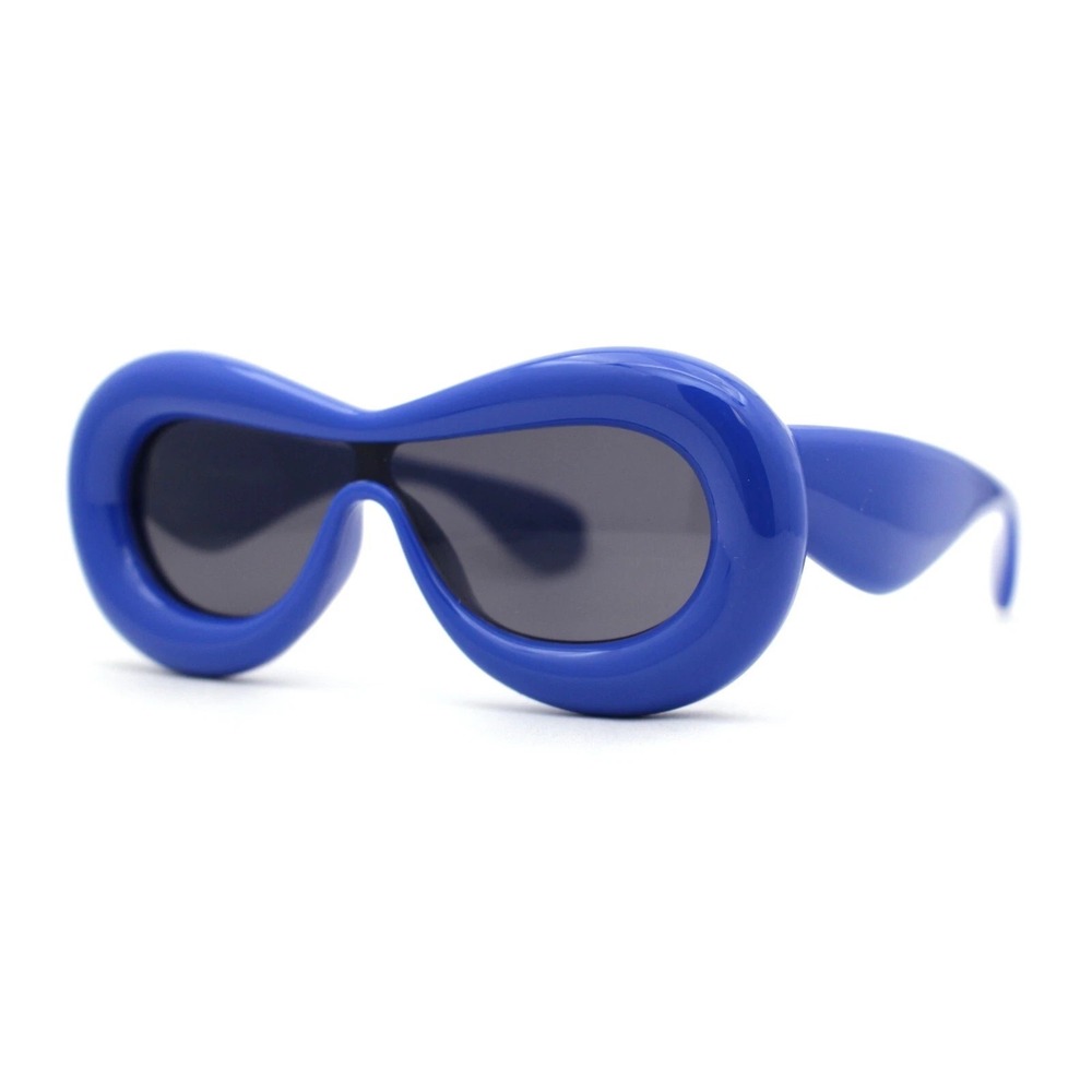 Funky Blue Round Sunglasses Women's‎ Novelty Trendy Fashion Eyewear Festival NEw